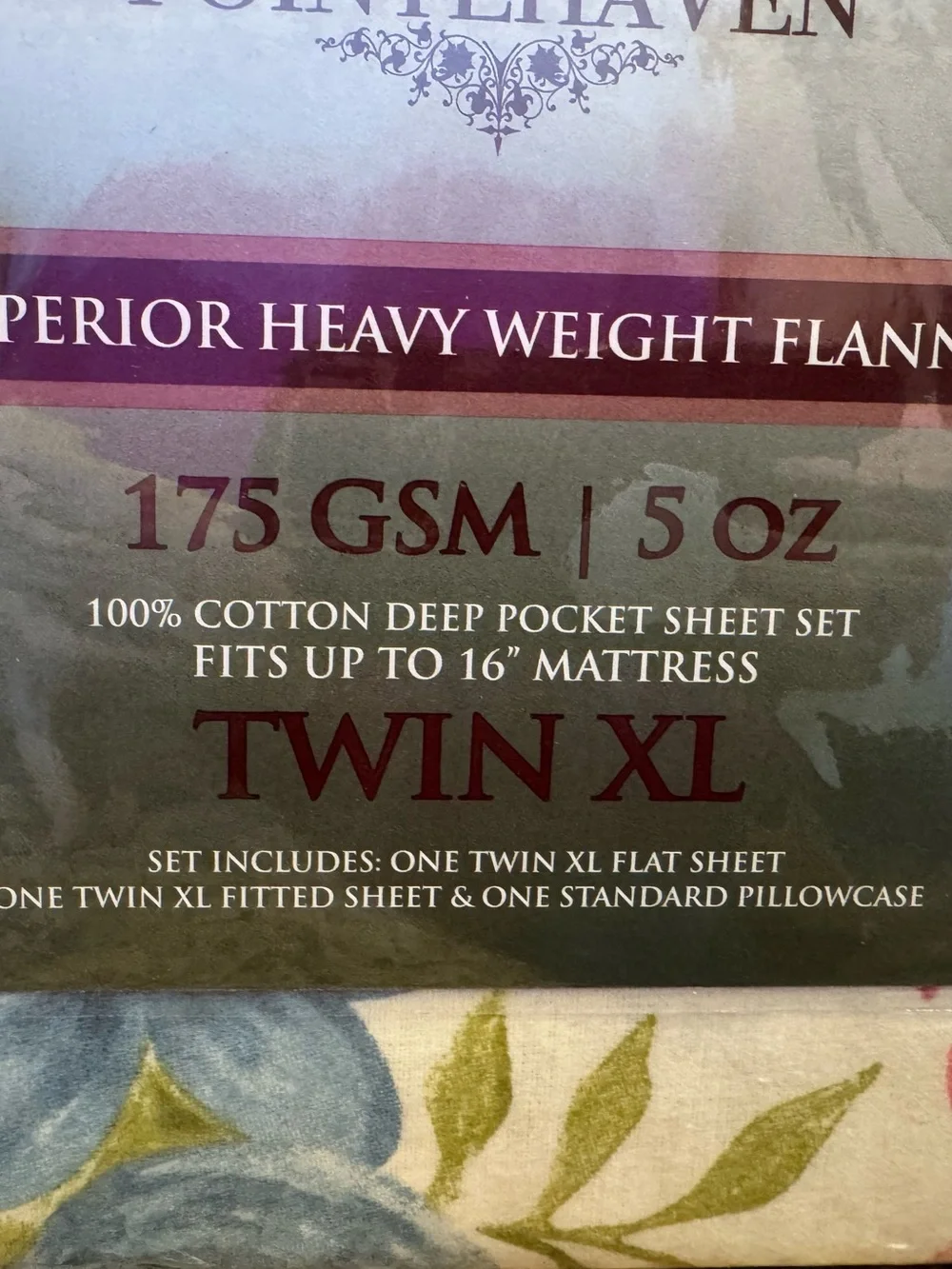 New Pointehaven Superior Heavy Weight Deep Pocket Flannel, Twin XL, Sylvan